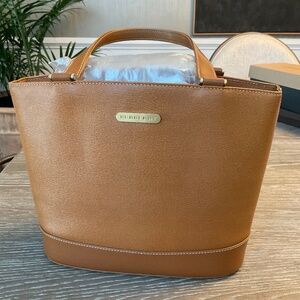 Burberry Vintage Nova Check Tote, brown, goldish color